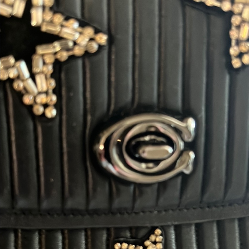 Coach Limited Edition PARKER Black and Rhinestone AMAZING COLLECTOR’S BAG!!! - Picture 7 of 13